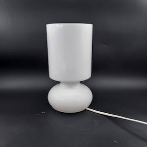 Vintage Handmade white Ikea lykta mushroom lamp table lamp night lamp image 1