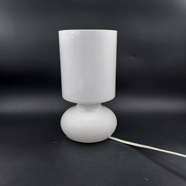 Vintage Handmade white Ikea lykta mushroom lamp - table lamp - night lamp