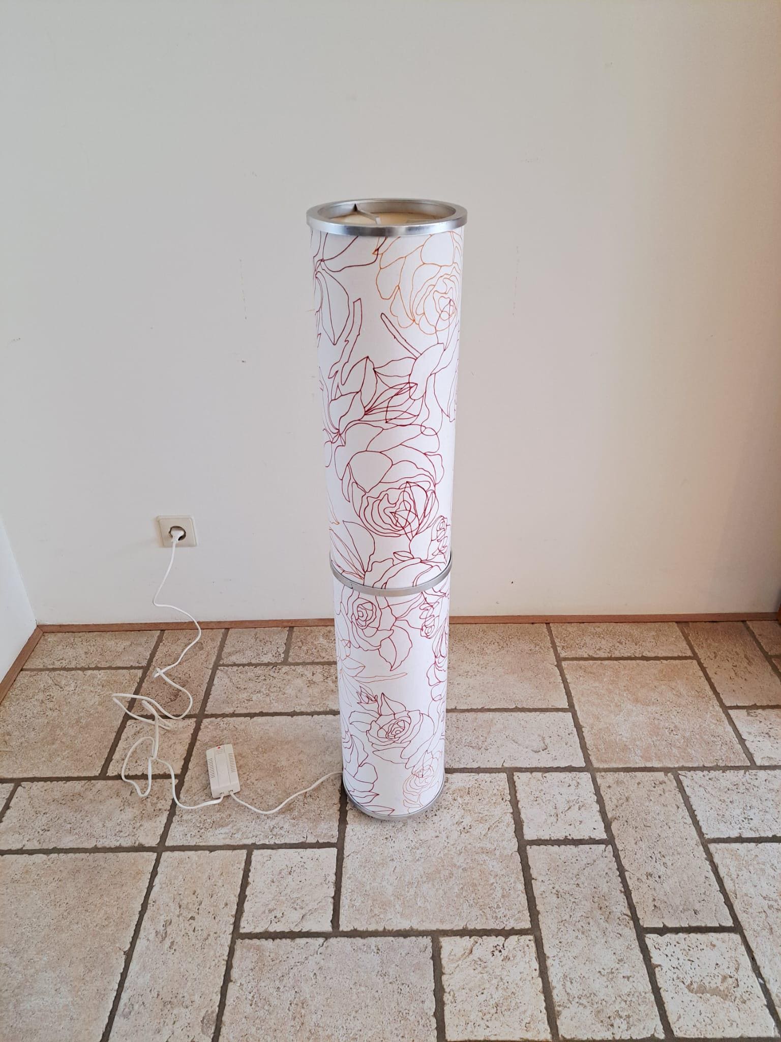 old ikea イケア　フロアランプ　紙　vintage Vintage Textile Ikea Floor Lamp by Anne Nilsson - Etsy