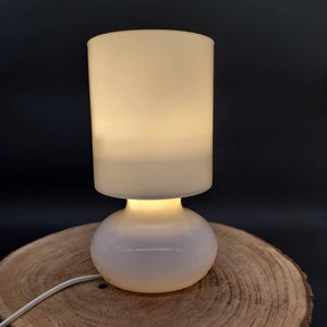 Vintage Handmade white Ikea lykta mushroom lamp table lamp night lamp image 6