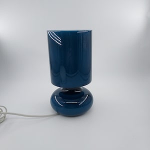 Vintage Handmade jeans blue IKEA Lykta mushroom lamp - table lamp - night lamp