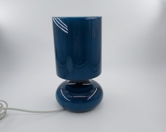 Vintage handgemachte Jeansblau IKEA Lykta Pilzlampe - Tischlampe - Nachtlampe