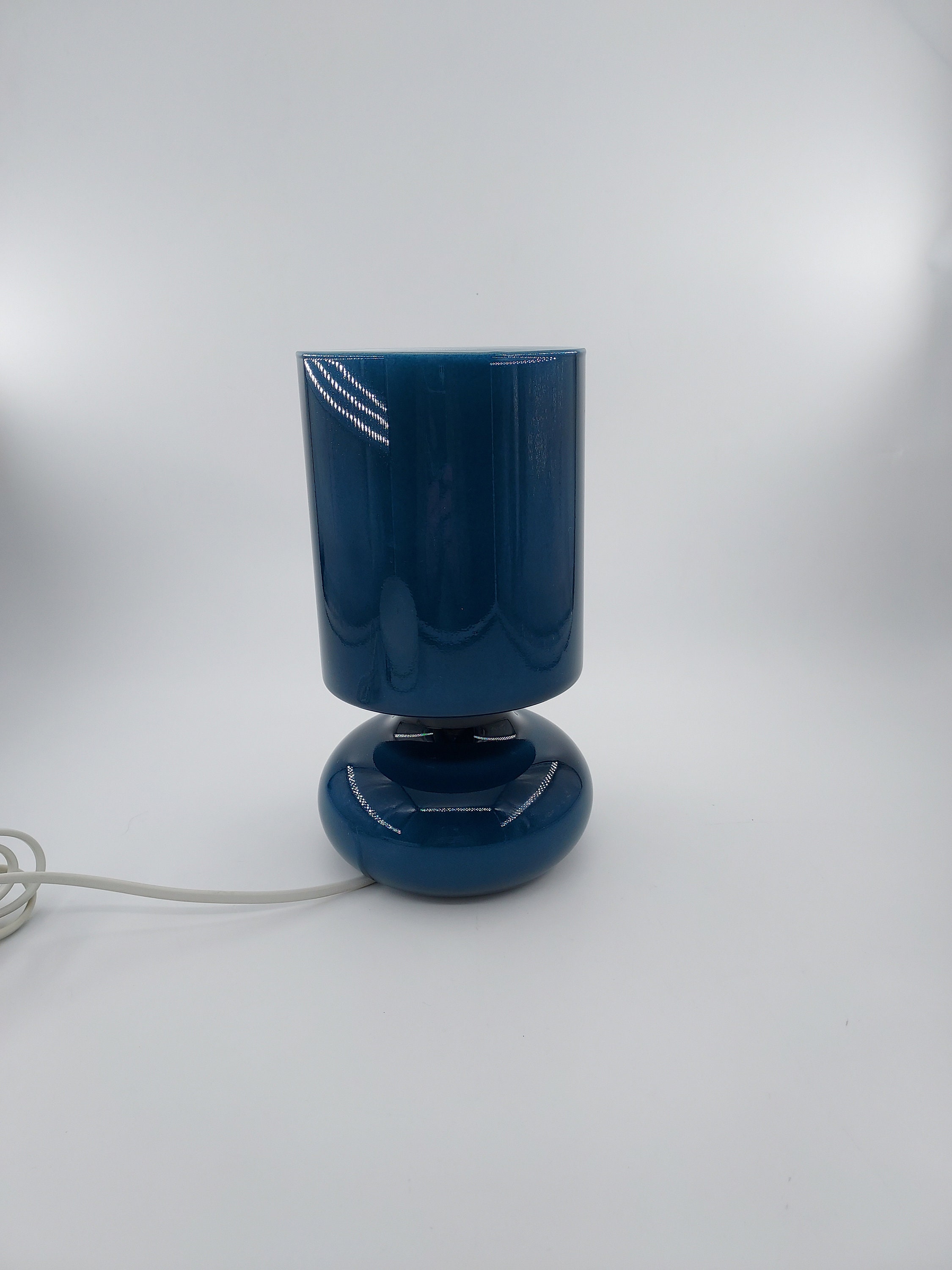 Lampe Champignon Ikea Lykta Vintage Faite À La Main En Jean Bleu - Lampe De Table Nuit