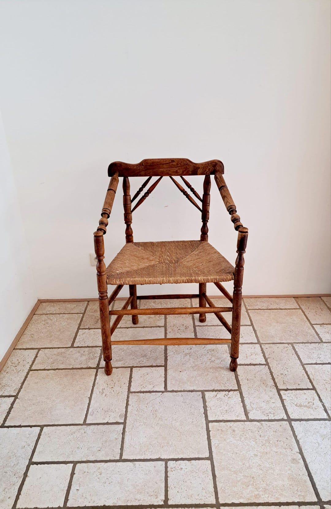 Dutch Reed Rush Dutch Antique Wooden Oak Rush Chair With Reed Seat - Etsy