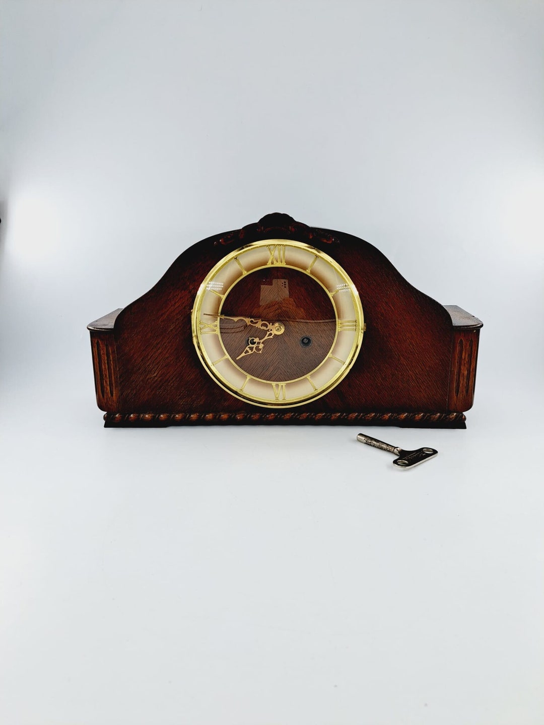 Vintage Wooden Pendulum Mantle Clock by Kienzle Etsy