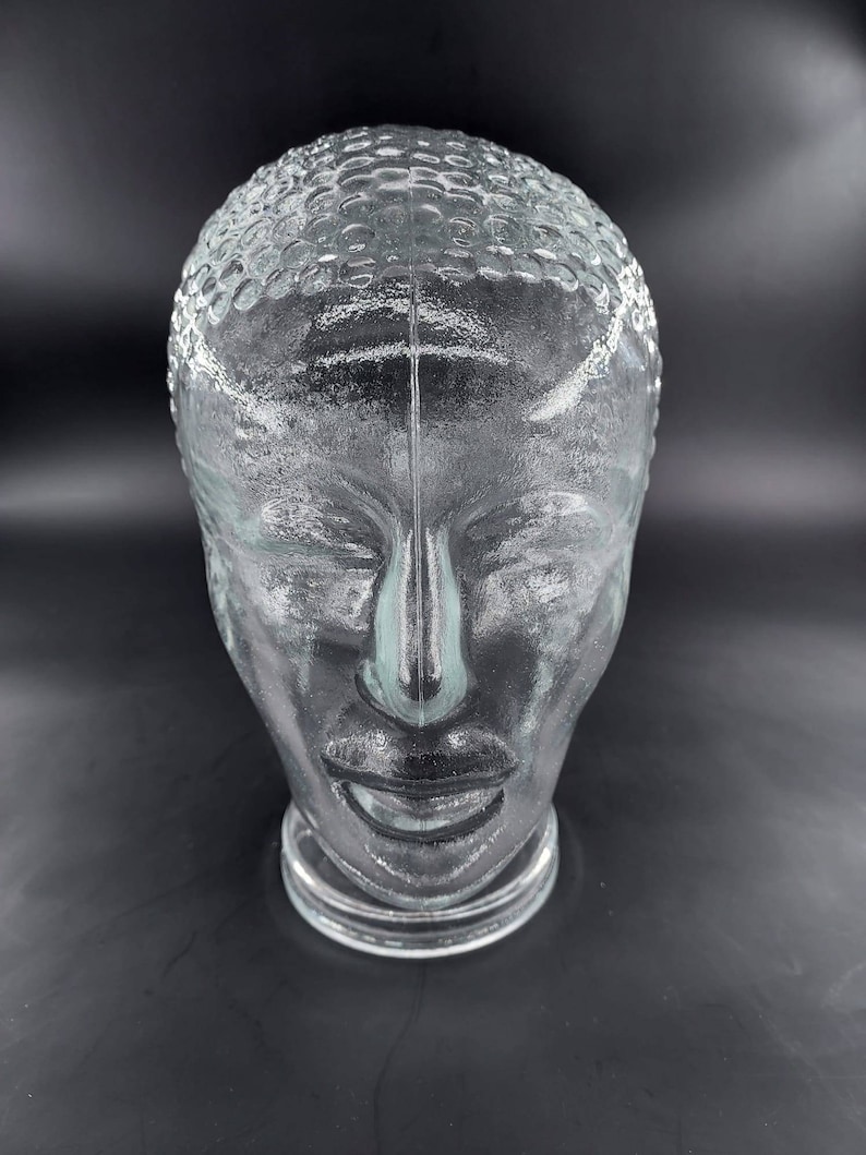 Vintage Glass Mannequin Head Hat Stand Etsy