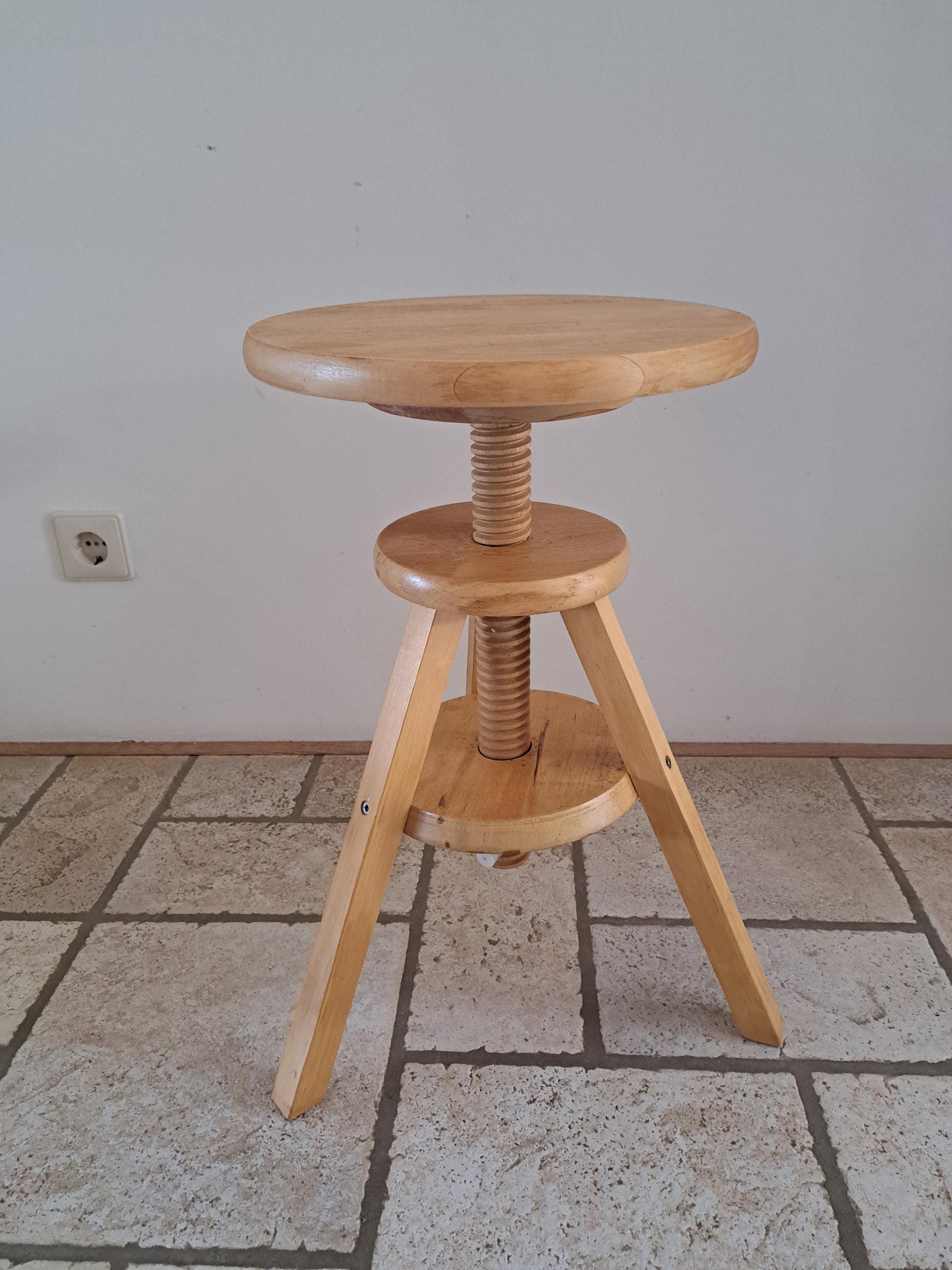 Vintage Wooden Ikea Ringo Adjustable Stool - Etsy