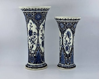 Vintage Delfter blaue Vase von Royal Sphinx für Boch