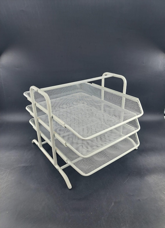 Vintage White Ikea Document Paper Holder