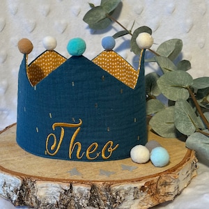 Corona compleanno Theo personalizzabile con nome/bambino festeggiato e tasti numerici (opzionale)