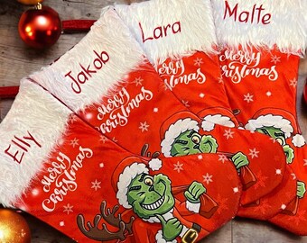 Nikolausstiefel personalisiert mit Namen in verschiedenen Designs