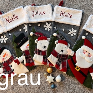 Santa Claus boots personalized with names in various designs image 2