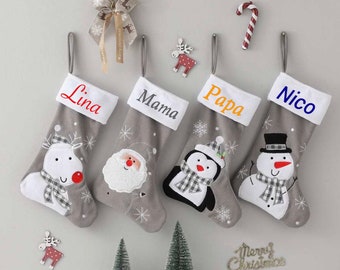 Stivali da Babbo Natale personalizzati con nomi in diversi modelli