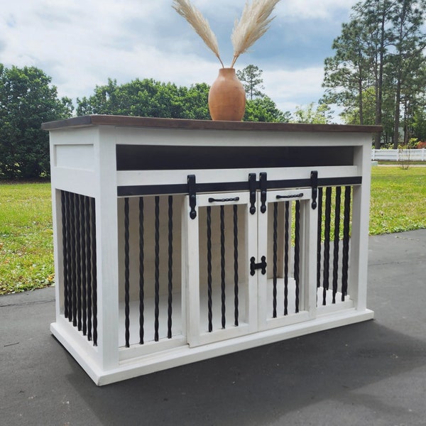 Triple Dog Crate Etsy