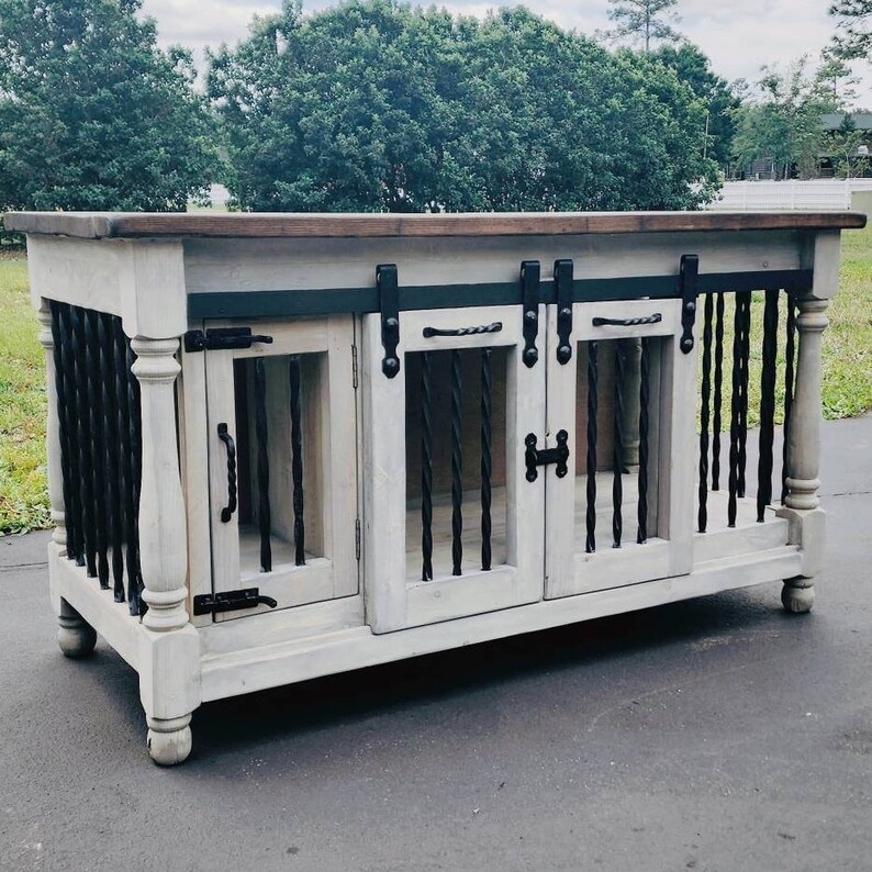Custom Dog Kennels, Dog Crate Furniture, Rustic Entertainment Center