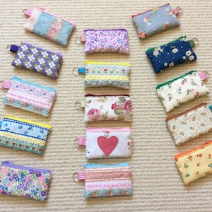 Small zip pouches - floral