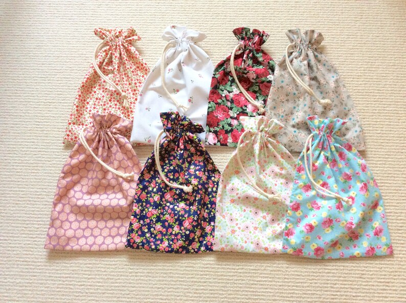 Large Lined Drawstring Bags Etsy