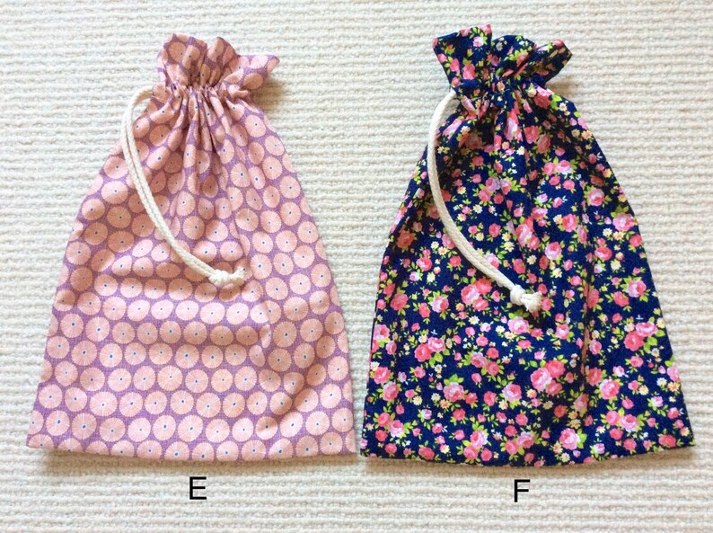 Large Lined Drawstring Bags Etsy