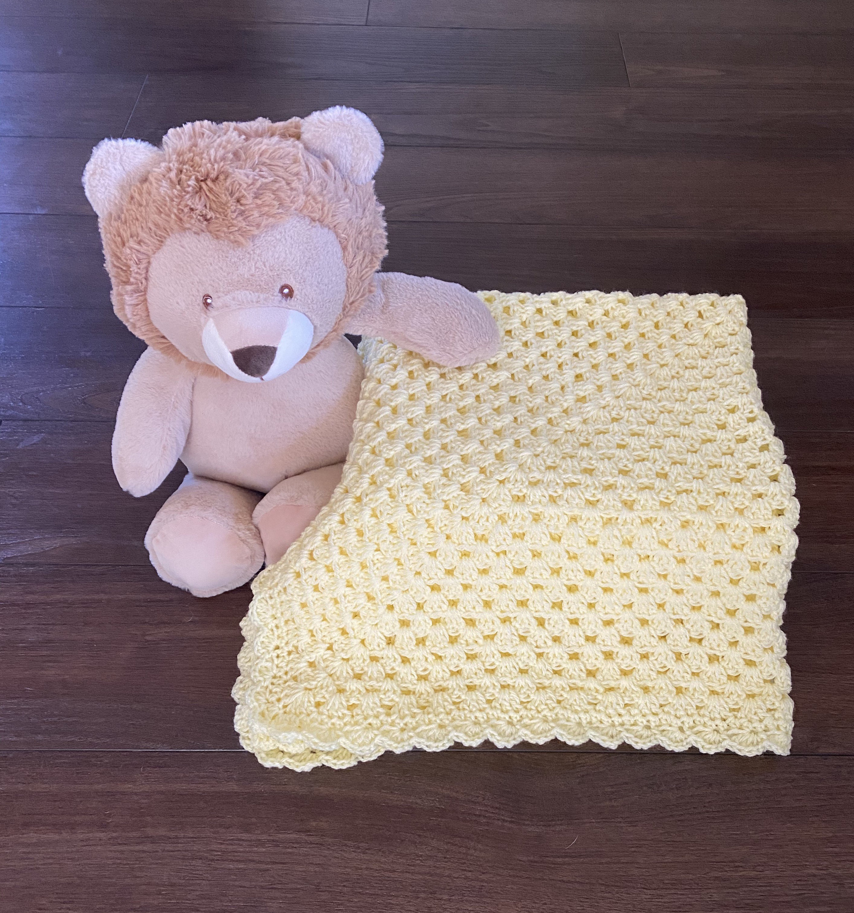 Crocheted Soft Yellow Baby Blanket Yellow Crib Blanket Etsy