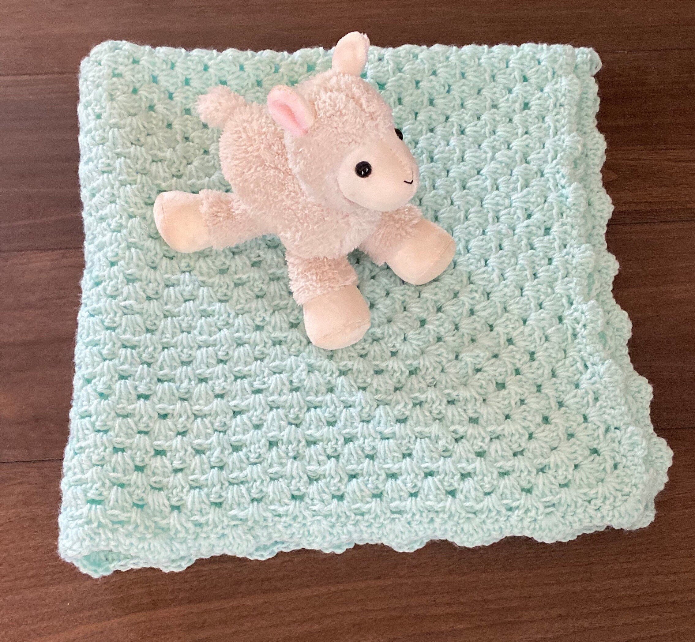 Crocheted Soft Mint Green Baby Blanket Crochetsforsweetpea Etsy