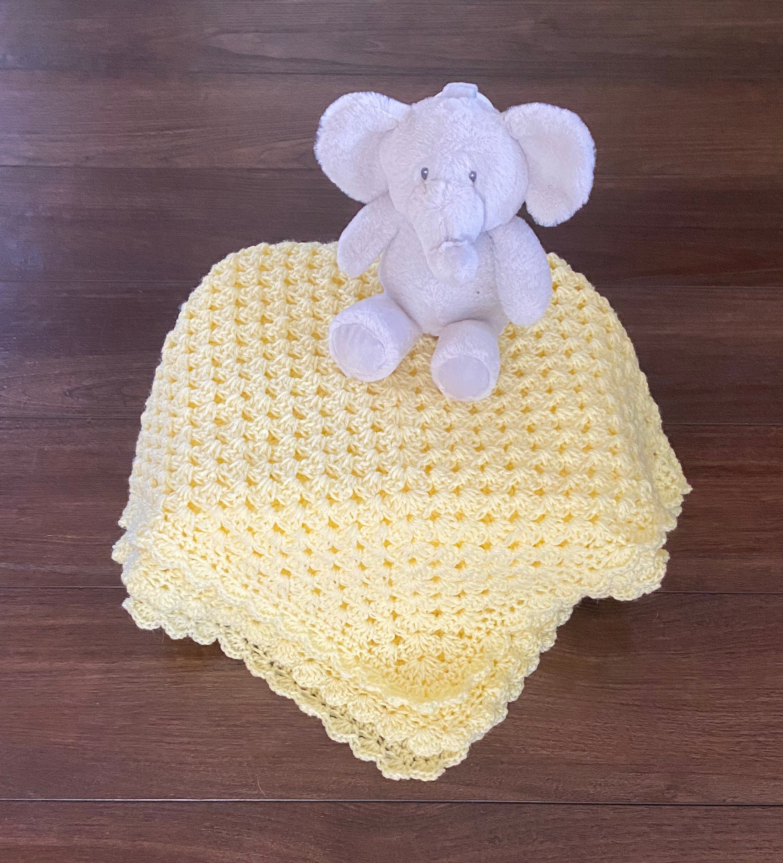 Crocheted Soft Yellow Baby Blanket Yellow Crib Blanket | Etsy