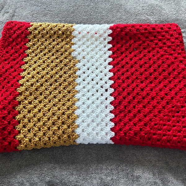 Crocheted SF 49er Blanket