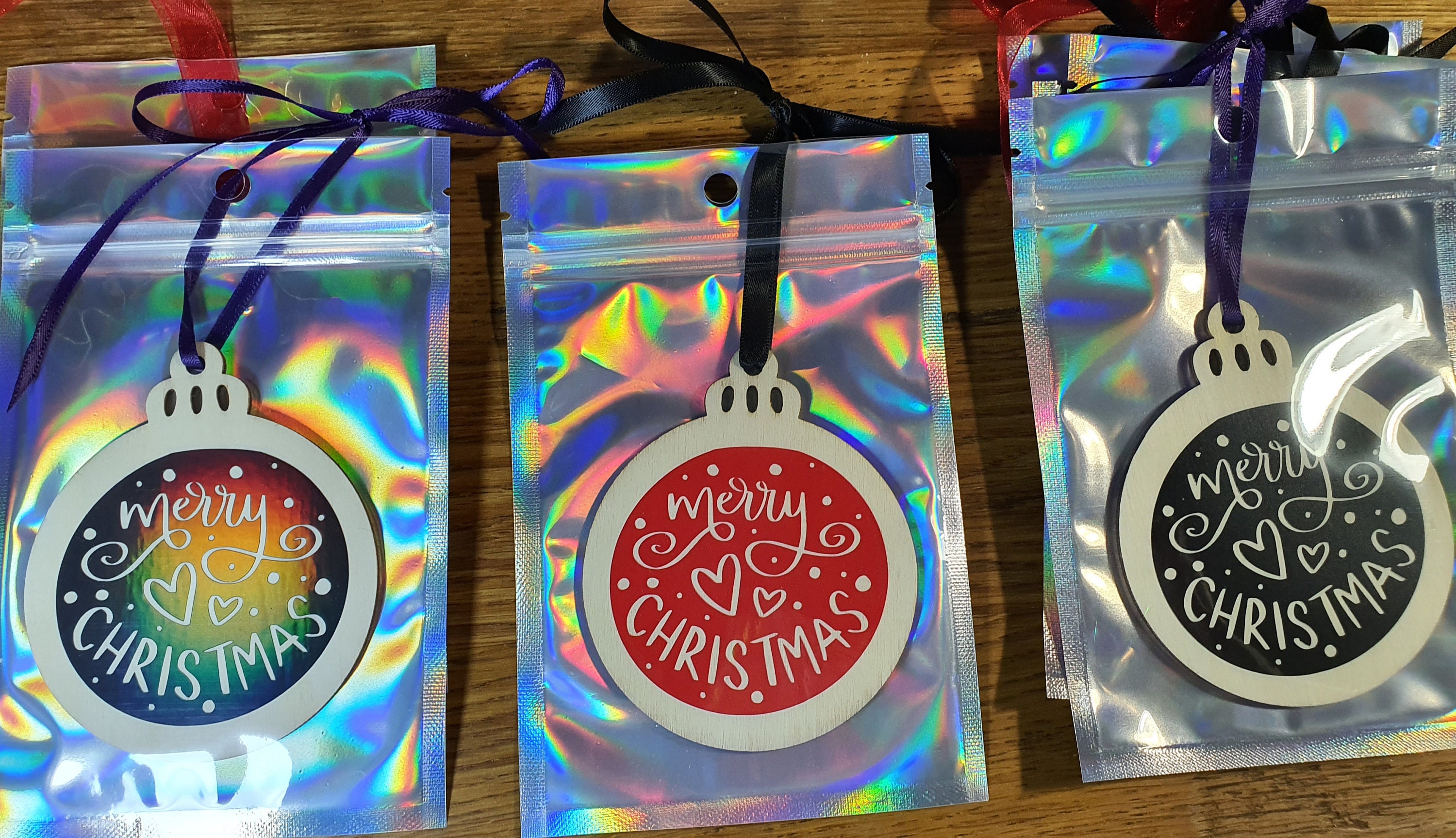 Merry Christmas Hanging Decoration Etsy UK