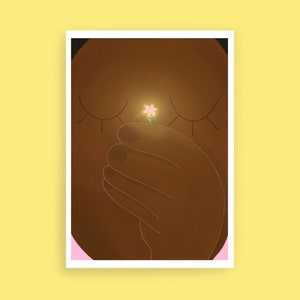 Affiche / Carte – Toute petite fleur – A6,A5,A4