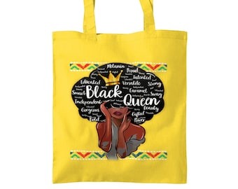 Black Woman Affirmation Tote Bag, Black Women Gift, Melanin Tote Bag, Afrocentric Tote Bag, Jamaican Tote Bag, African Tote Bag, Black Pride