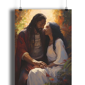 Black Jesus Poster, Jesus Christ Art, Jesus Christ Décor