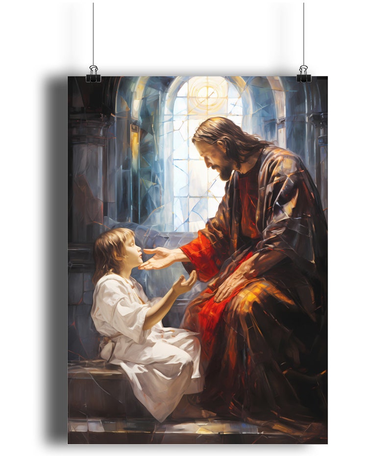 Jesus Christ Poster, Jesus Christ Wall Art, Christian Wall Art, Jesus