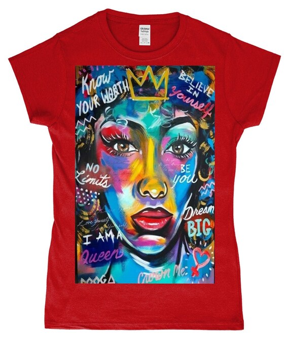 Dashiki Woman Shirt - Black Queen Woman Afro T-Shirt Dashiki Woman Shirt - Black Queen Woman Afro T-Shirt