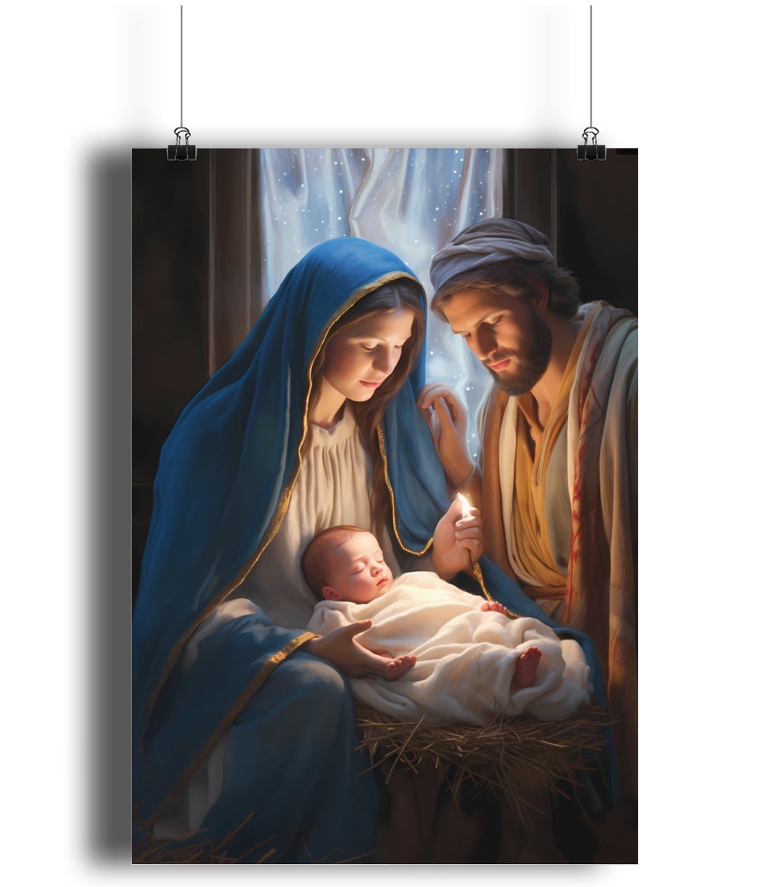 Baby Jesus Christ Poster, Baby Jesus Christ Wall Art, Christian Wall Art, Baby Jesus Christ