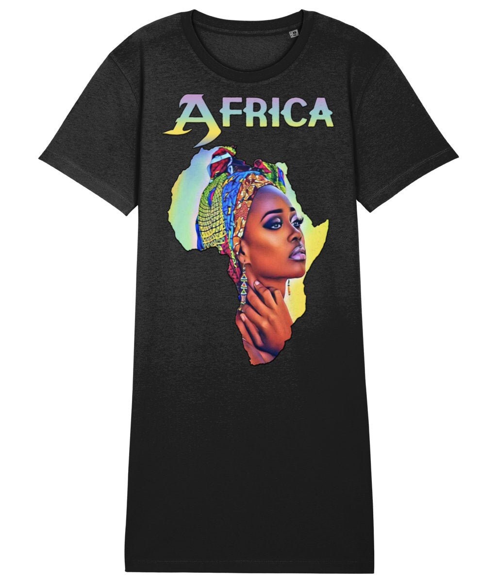 Black Queen African T-Shirt Dress Black Girl Magic TShirt | Etsy