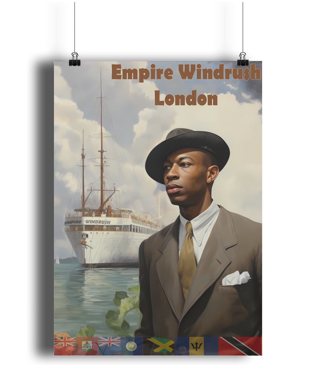 Empire Windrush Artwork Windrush Poster Windrush Etsy