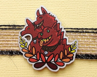 Cerberus Matte Metal Pin