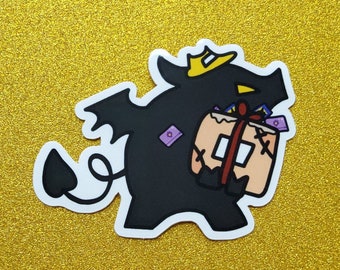 Demon's Work Sticker, Glossy Coated Vinyl, Weatherproof