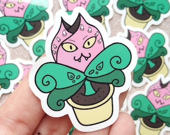 Unbreakable Cat Sticker, Glossy Coated Vinyl, Weatherproof
