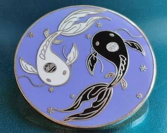 Night Sky Coy Fish, Hard Enamel Pin Badge