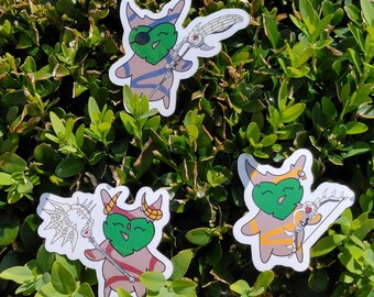 Forest Spirit Three Houses Sticker, Glossy Coated Vinyl, Weatherproof