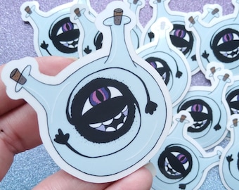 Dwarf in Flask Sticker, Transparent, Weatherproof, Anime, 5.5cm