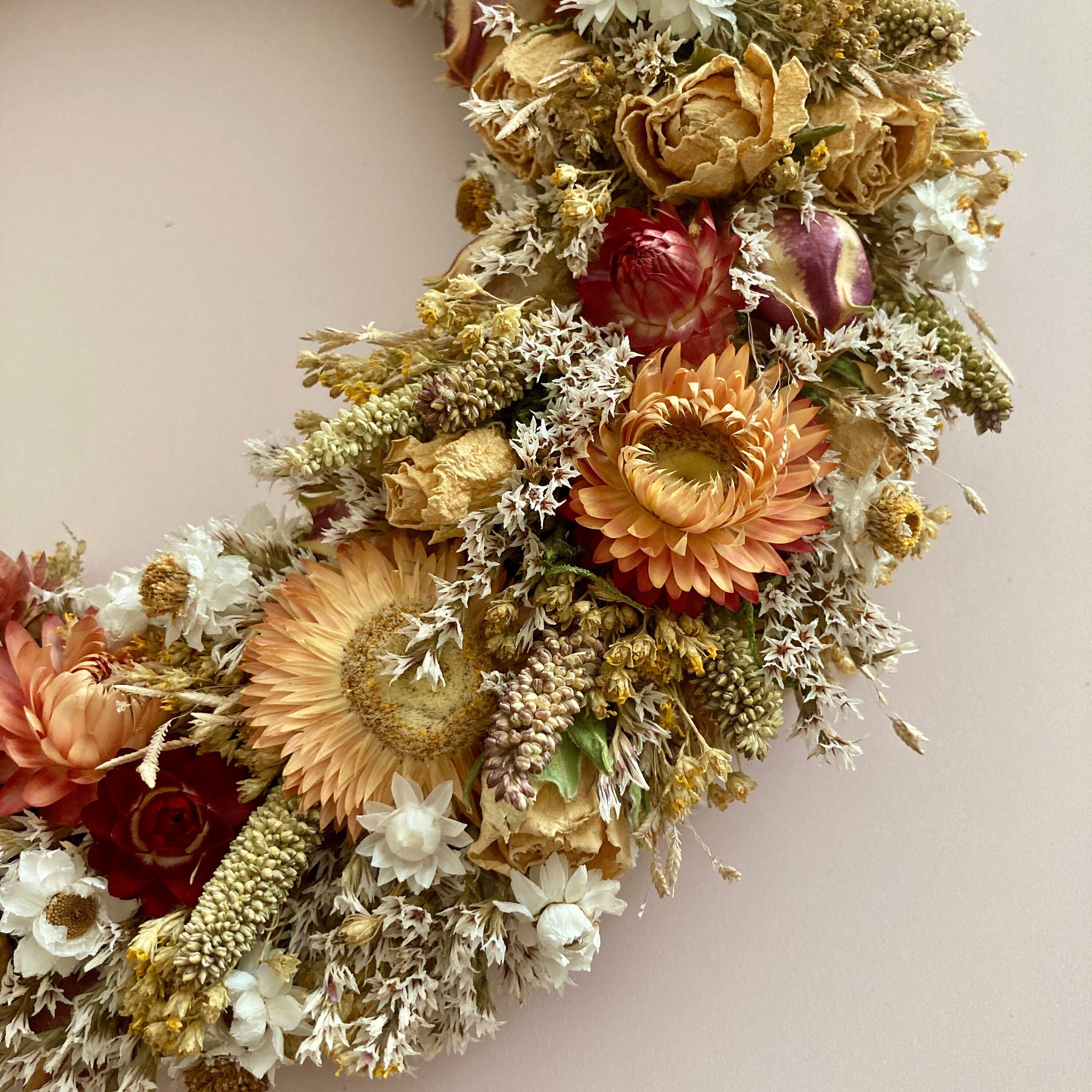 Dried Flower Wreath Etsy
