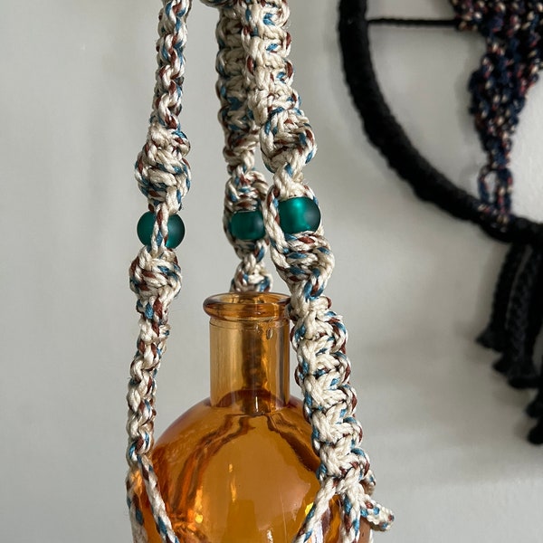 Macrame Hanger Glass Ball Etsy