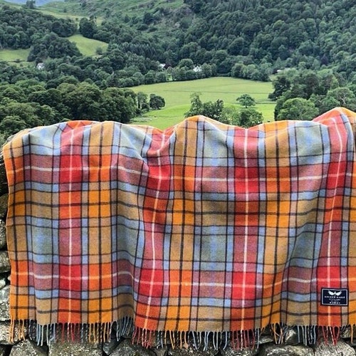 100 Wool Tartan Blanket MADE IN SCOTLAND Etsy