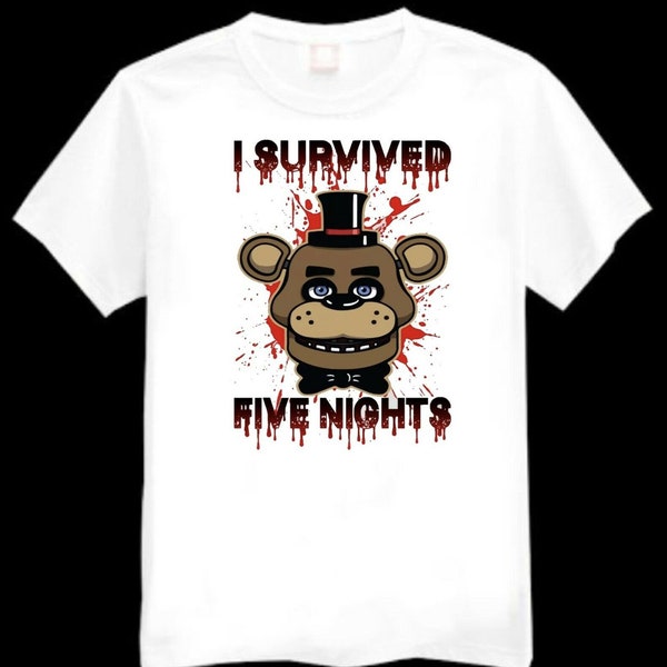 Five Nights At Freddy's Kids Printed T-Shirt Various Sizes Available