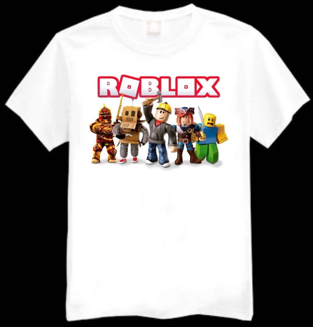 Kids Boys Girls Roblox Print Short Sleeve Crew Neck T-shirt Tee