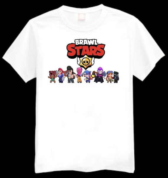 Camiseta blanca de Brawl Stars para mujer, ropa para juego, juego, cuervos,  chicas, japonesas, blancas, 9583