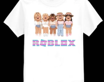 Roblox Girl Characters Kids Printed T-shirt Various Sizes 