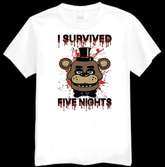 Five Nights At Freddy S Kids Printed T Shirt Various Sizes Etsy - five nights at freddy's t shirt roblox