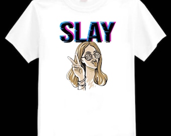 Slay Girls Kids Printed T-Shirt Various Sizes Available